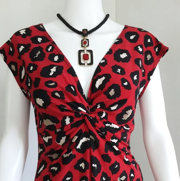 ANNALEE + HOPE EMPIRE KNOTTED CAP SLEEVE DRESS SZ M - Picture 4 of 10